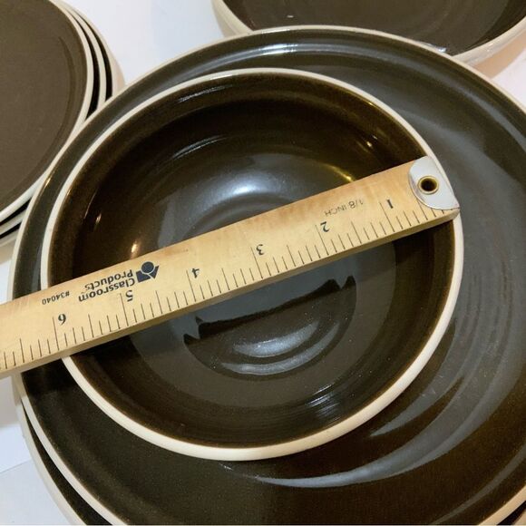 11pc Noritake Colorvara Chocolate Place Serving: Salad, Dinner Plates Bowls - Picture 9 of 16